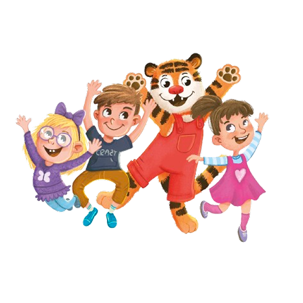 Farebná ilustrácia detí pri tanci
